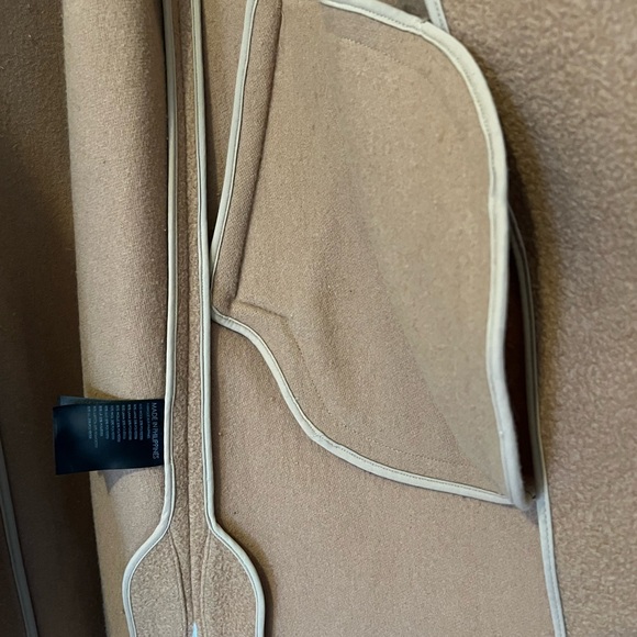 Club Monaco Camel Wool Belted Trench Coat - Picture 5 of 6